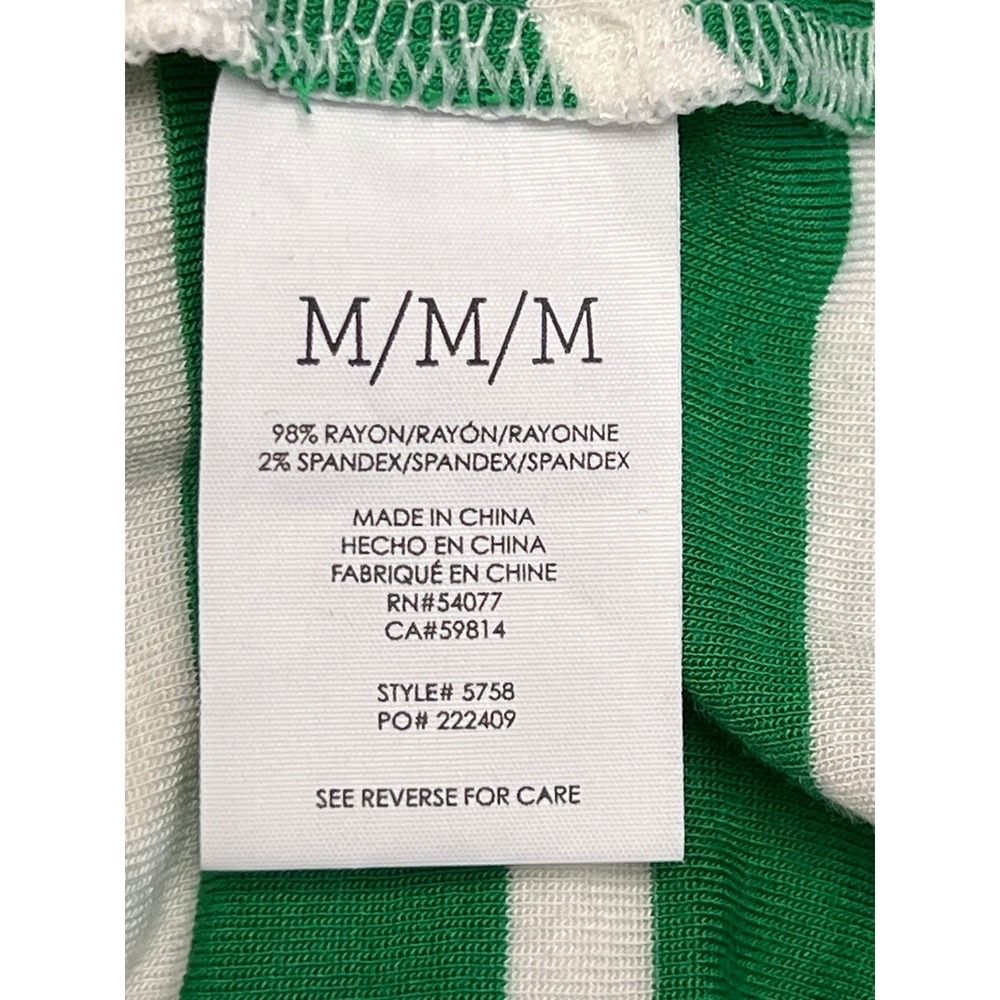 Cabi Stripe Tank Top Womens Medium Green White Sleeveless Knit Nautical Preppy - Picture 5 of 6